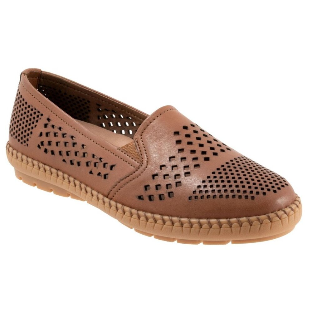 Trotters Royal Womens 10.5N Flat Leather Loafer Cushioned Footbed Comfort Shoes